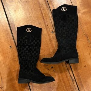 Gucci Black Over the Knee Boots for Women SZ 38 / 7.5